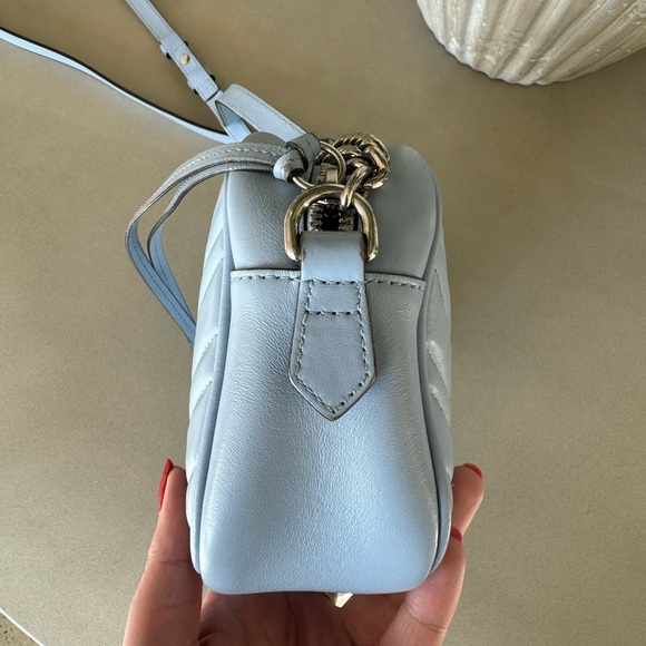 Authentic gently used Gucci GG Marmont Matelasse small crossbody bag baby blue - Picture 5 of 10